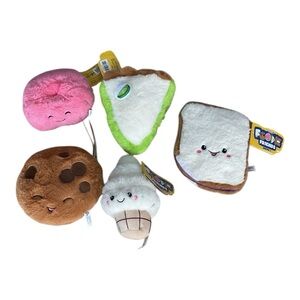 Foodie Friends Plush Lot — Series 1 Set of 5 Kawaii Food Plush Toys NWT